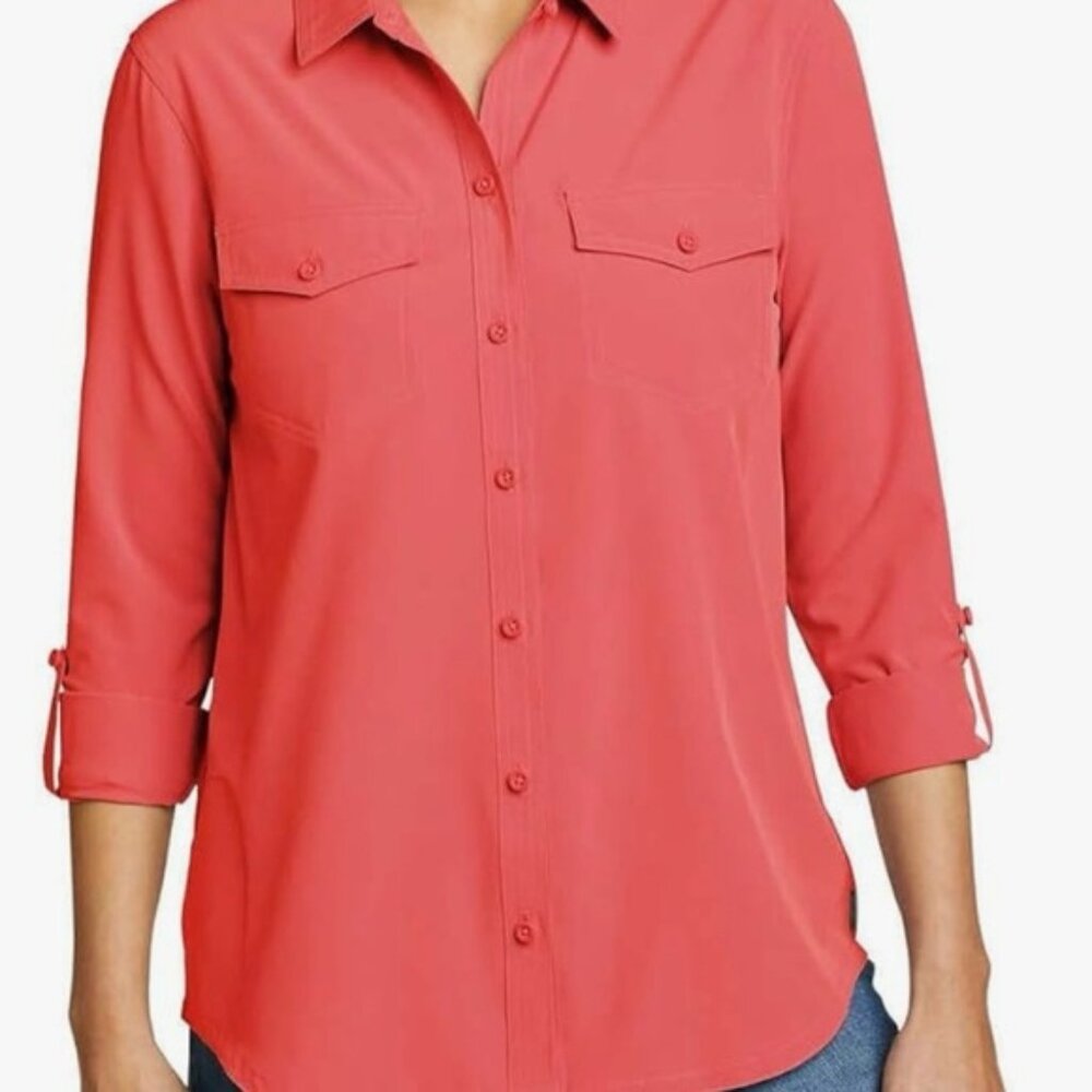 Eddie Bauer classic Fit Button Down Shirt Size Large